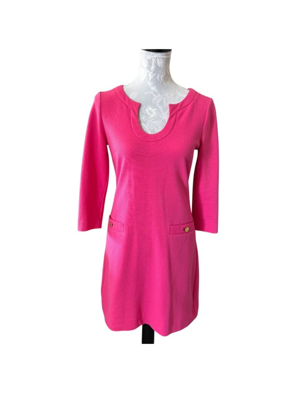 Lilly Pulitzer Lina Shift Dress Orchid Pink Womens Long Sleeve Small
